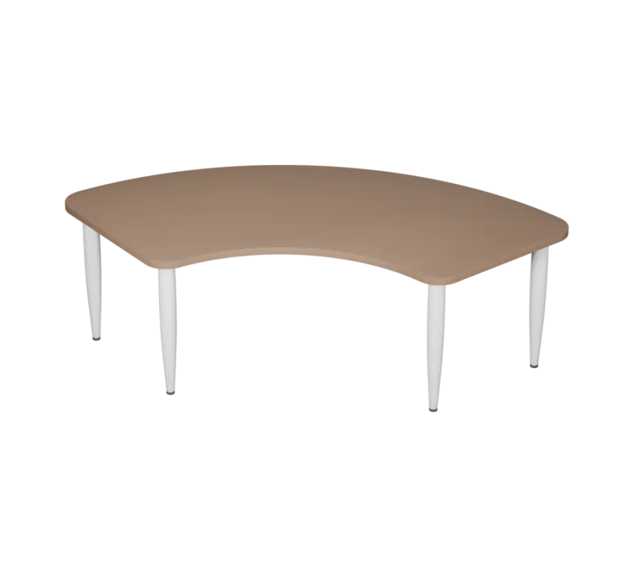 PLAYFORM 28 modulární hravé stoly, výška 520 mm, kovová podnož bílá, deska 25 mm, cappuccino